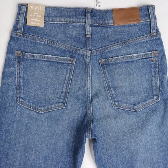 NEW Madewell High-Rise Slim Boyjean in Moorland‎ Was, 25P - Picture 11 of 16